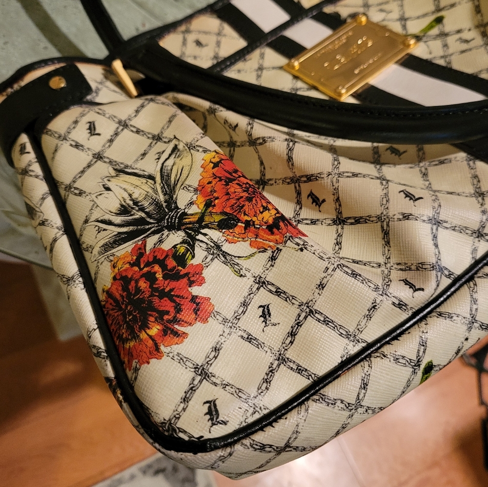 L.A.M.B. by Gwen Stefani Richmond Marigold Satchel Leather PVC Designer Bag #43] - Picture 15 of 17